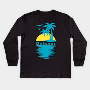 Bahamas Travel Souvenir Gift Kids Long Sleeve T-Shirt